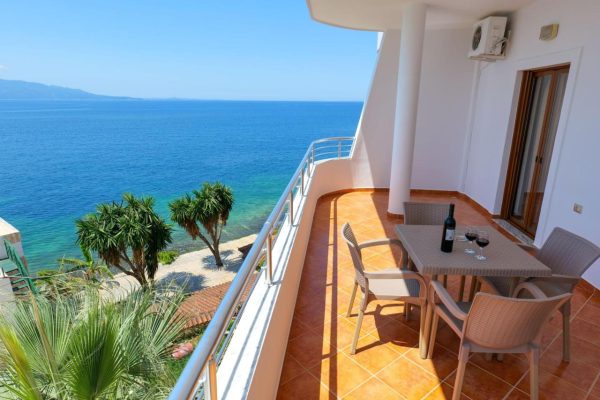 Hotel Piccolino in Sarande balcony view of one of the rooms