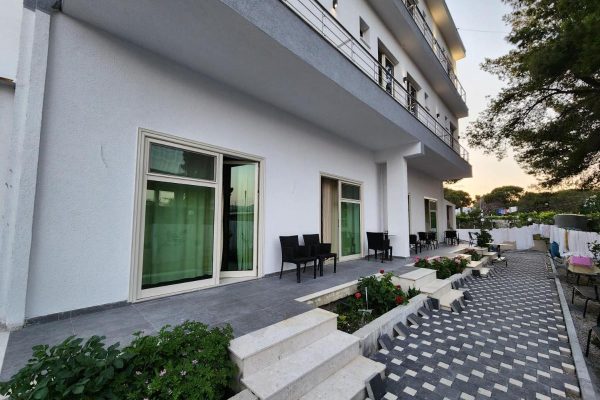 Sea Front Villa in Vlorë outside on the terrace